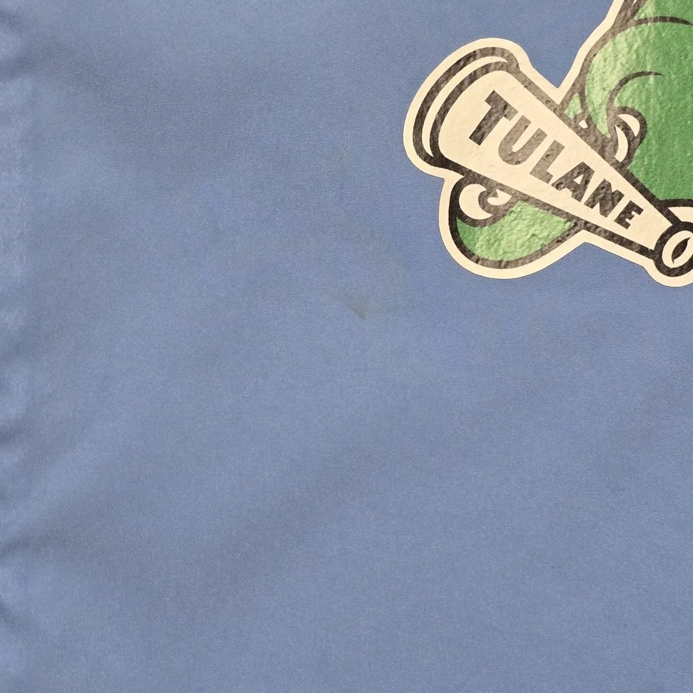 Rare Nike Tulane University Green Wave 1/2 Zip Wind Jacket Mens XL Baby Blue EUC